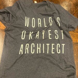 Bella Canvas Dark Gray Tee world’s Okayest Architect